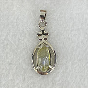 Good Grade Rare Natural Blue Dumortierite Rutilated Quartz in S925 Pendant 2.02g 12.7 by 5.2 by 3.5mm - Huangs Jadeite and Jewelry Pte Ltd