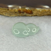 Type A Icy Faint Sky Blue Jadeite Hulu Setting stone 4.48g 23.5 by 18.4 by 5.9mm - Huangs Jadeite and Jewelry Pte Ltd