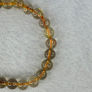 Natural Golden Rutilated Quartz Beads 天然金发水晶手链 15.03g 15.5cm 7.9mm 25 Beads - Huangs Jadeite and Jewelry Pte Ltd