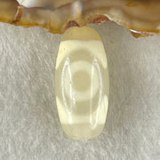 Natural Powerful Tibetan Old Oily Agate 3 Eyes Dzi Bead Heavenly Master (Tian Zhu) 三眼天诛 2.90g 20.5 by 9.8mm - Huangs Jadeite and Jewelry Pte Ltd