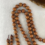 Certified Natural Sandalwood Beads Necklace 61.50g 118cm 10.1mm 108Beads - Huangs Jadeite and Jewelry Pte Ltd