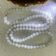 Type A Semi Icy Jelly Lavender Jadeite Beads Necklace 83.24g 76cm 8.2mm 98 Beads - Huangs Jadeite and Jewelry Pte Ltd