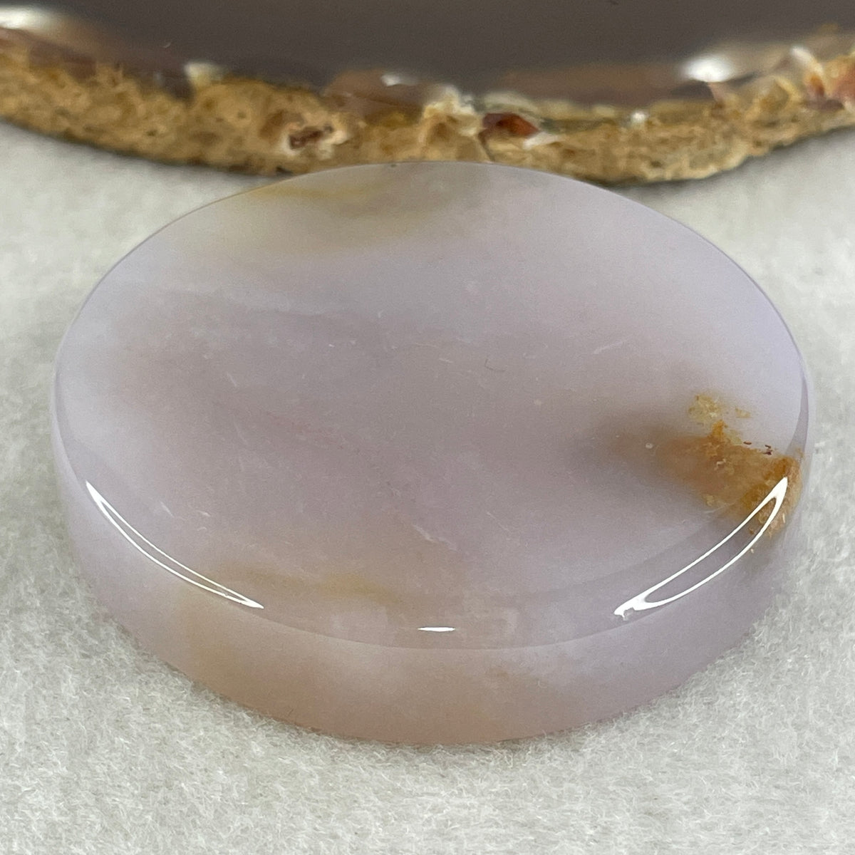 Natural Purple Flower Agate Bangle Set 119.44g Inner Diameter 55.6mm 10.8 by 11.2mm (Perfect) - Huangs Jadeite and Jewelry Pte Ltd