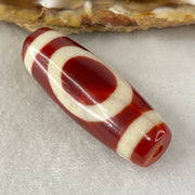 Natural Powerful Tibetan Old Oily Red White Agate One Eye Water Element Dzi Bead Heavenly Master (Tian Zhu) 一眼水元素天珠 10.07g 37.8 by 10.93g 37.8 by 13.7mm - Huangs Jadeite and Jewelry Pte Ltd