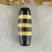 Natural Powerful Tibetan Old Oily Agate 3 Lines Dzi Bead Heavenly Master (Tian Zhu) 三行天诛 5.04g 29.0 by 10.5mm - Huangs Jadeite and Jewelry Pte Ltd
