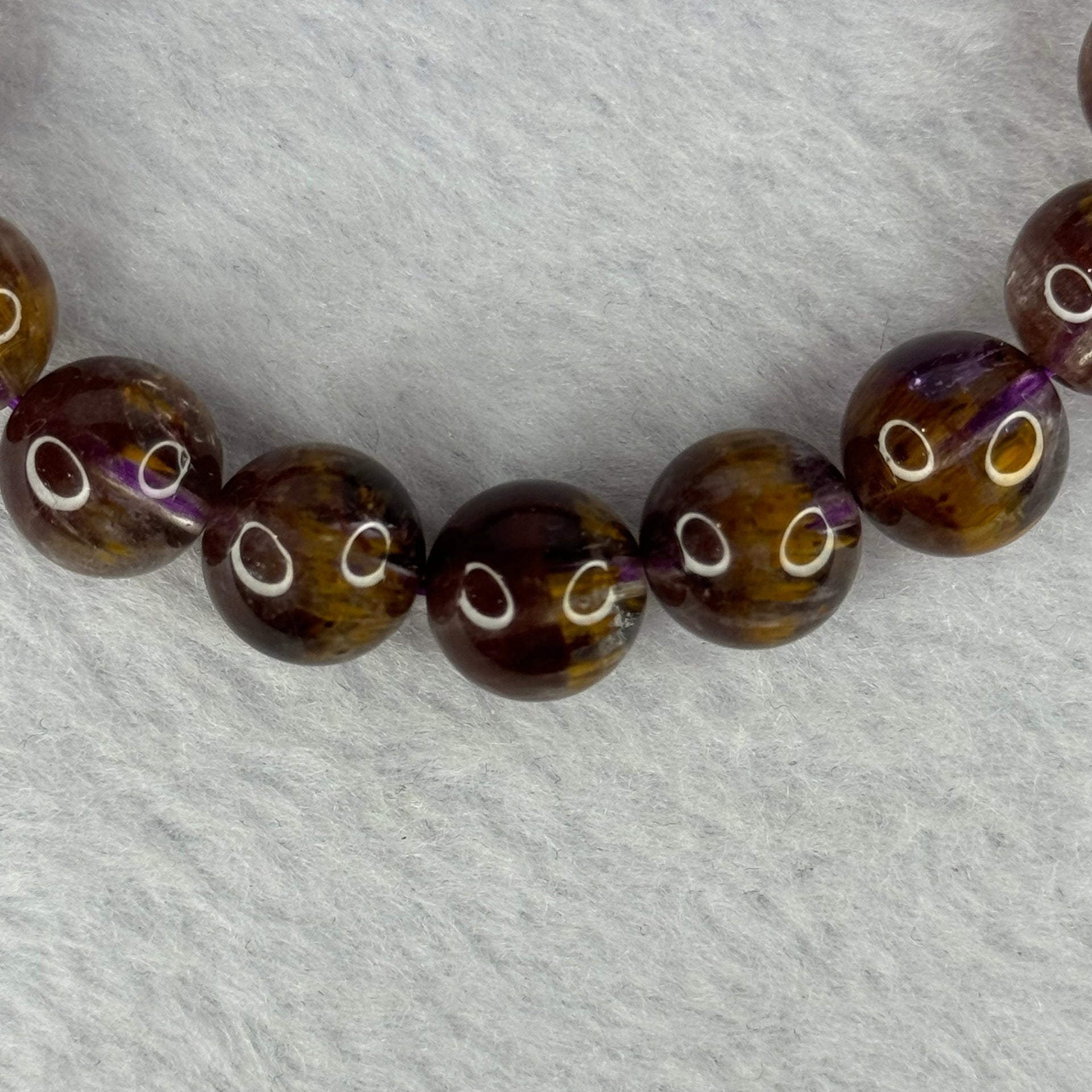 Very Good Grade Natural Auralite 23 Bracelet 天然激光23手链 34.21g 17cm 11.5mm 18 Beads - Huangs Jadeite and Jewelry Pte Ltd