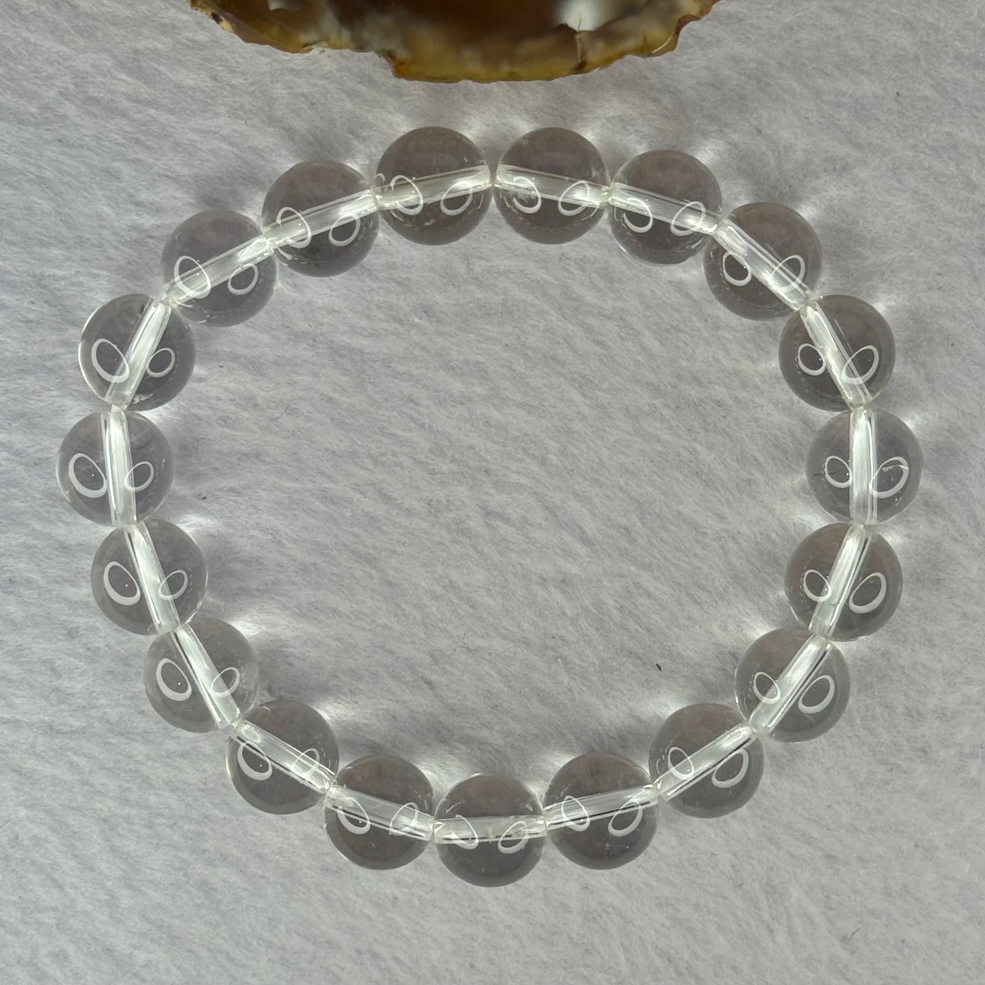 Natural Clear Quartz Bracelet 天然白水晶手链 30.73g 17cm 10.6mm 19 Beads - Huangs Jadeite and Jewelry Pte Ltd