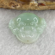 Certified Natural Type A Light Green Jadeite Milo Laughing Buddha Pendant 4.47g 21.7 by 23.3 by 6.0mm - Huangs Jadeite and Jewelry Pte Ltd