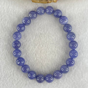 Above Average Grade Natural Blue Tanzanite Beads Bracelet 24.80g 16cm 8.8mm 22 Beads - Huangs Jadeite and Jewelry Pte Ltd