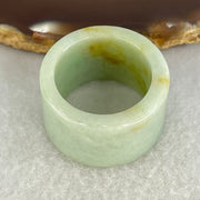 Type A Blueish Green with Brown Patches Jadeite Ring 19.83g 18.6 by 4.5mm US13.5/HK30.5 - Huangs Jadeite and Jewelry Pte Ltd