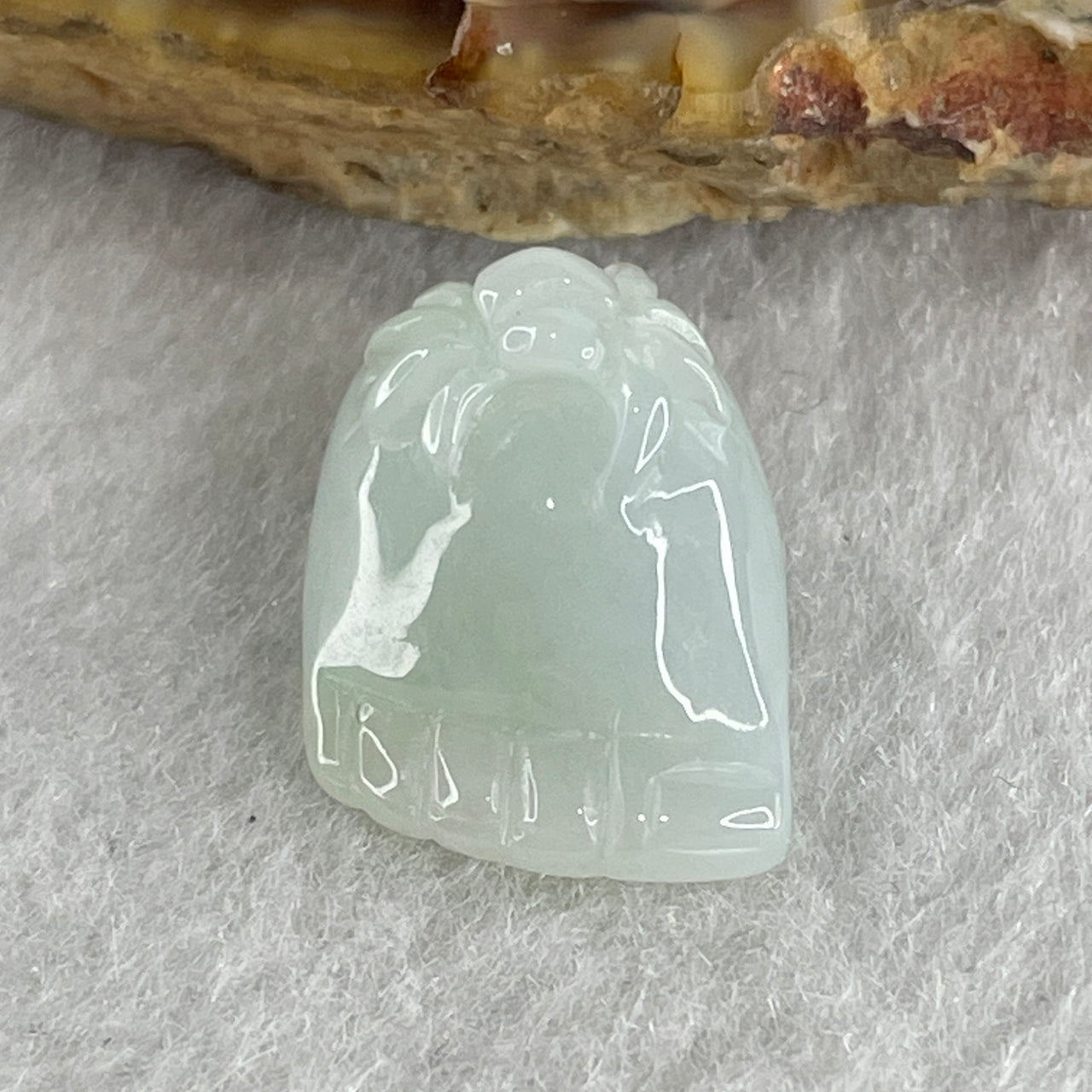 Natural Type A Sky Blue Jadeite Spider on Foot Charm Pendant 3.61g 18.1 by 13.0 by 10.6mm - Huangs Jadeite and Jewelry Pte Ltd
