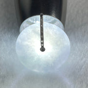 Type A Deep Intense Lavender Jadeite Ping An Kou Donut in 18K White Gold AU750 Clasps 7.44g 23.5 by 5.9mm - Huangs Jadeite and Jewelry Pte Ltd