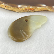 Ancient Natural Brown and Faint Green Nephrite Unknown Pendant 21.31g 54.9 30.7 by 7.6mm - Huangs Jadeite and Jewelry Pte Ltd