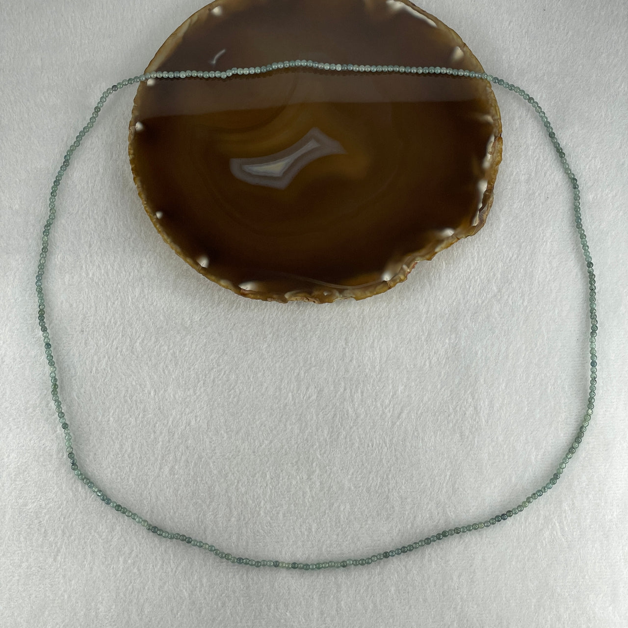 Natural Blue Tourmaline Crystal Beads Necklace 8.87g 72cm 2.9mm 302Beads