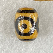 Natural Powerful Tibetan Old Oily Agate 3 Eyes Dzi Bead Heavenly Master (Tian Zhu) 三眼天诛 2.33g 14.0 by 10.3mm - Huangs Jadeite and Jewelry Pte Ltd