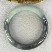 Type A Grey Wuji with Light Green Jadeite Bangle 62.29g Inner Diameter 55.1mm 14.2 by 8.6mm (Very Fine Internal Lines) - Huangs Jadeite and Jewelry Pte Ltd