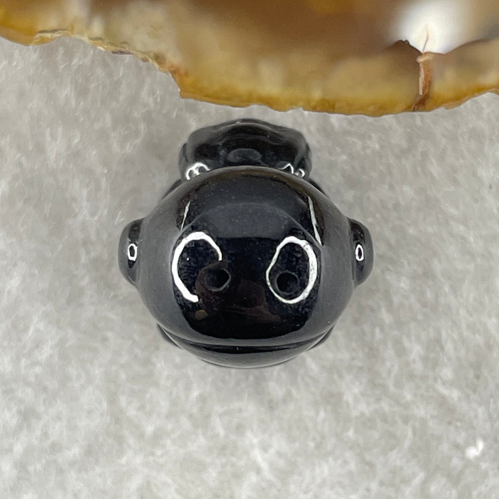 Type A Opaque Black Omphacite Astronaut Pendant Charm 货墨翠宇航员牌 8.54g 22.6 by 15.4 by 16.0mm - Huangs Jadeite and Jewelry Pte Ltd