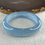 Certified Above Average Natural Sky Blue Aquamarine Bangle 59.31g Inner Diameter 61.9mm 15.5 by 8.4mm ( Close to Perfect) - Huangs Jadeite and Jewelry Pte Ltd