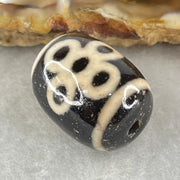 Natural Powerful Tibetan Old Oily Agate 5 Eyes Lightning Dzi Bead Heavenly Master (Tian Zhu) 五眼闪电天珠 4.85g 17.6 by 13.4mm - Huangs Jadeite and Jewelry Pte Ltd