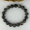 Natural Black Auralite 23 Bracelet 天然黑激光23手链 38.55g 18cm 11.7mm 18 Beads - Huangs Jadeite and Jewelry Pte Ltd