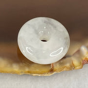 Type A Semi Icy Light Lavender With Wuji Grey Jadeite Ping An Kou Charm/Pendant 2.19g 13.6 by 5.7mm - Huangs Jadeite and Jewelry Pte Ltd