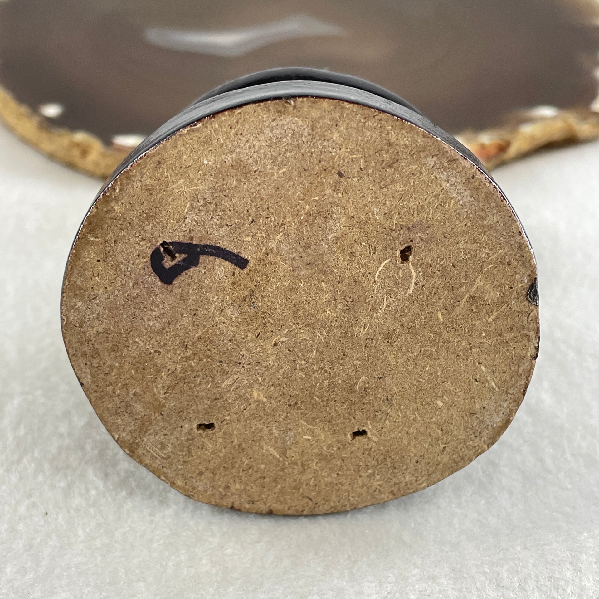 Natural Ferruginous Quartz Display with Wooden Stand 118.2g 62.8 by 60.4 by 737.mm - Huangs Jadeite and Jewelry Pte Ltd