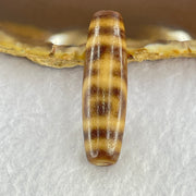 Natural Powerful Tibetan Old Oily Agate Double Nectar Vessel Dzi Bead Heavenly Master (Tian Zhu) 花蜜容器眼天珠 7.49g 39.3 by 11.3mm - Huangs Jadeite and Jewelry Pte Ltd