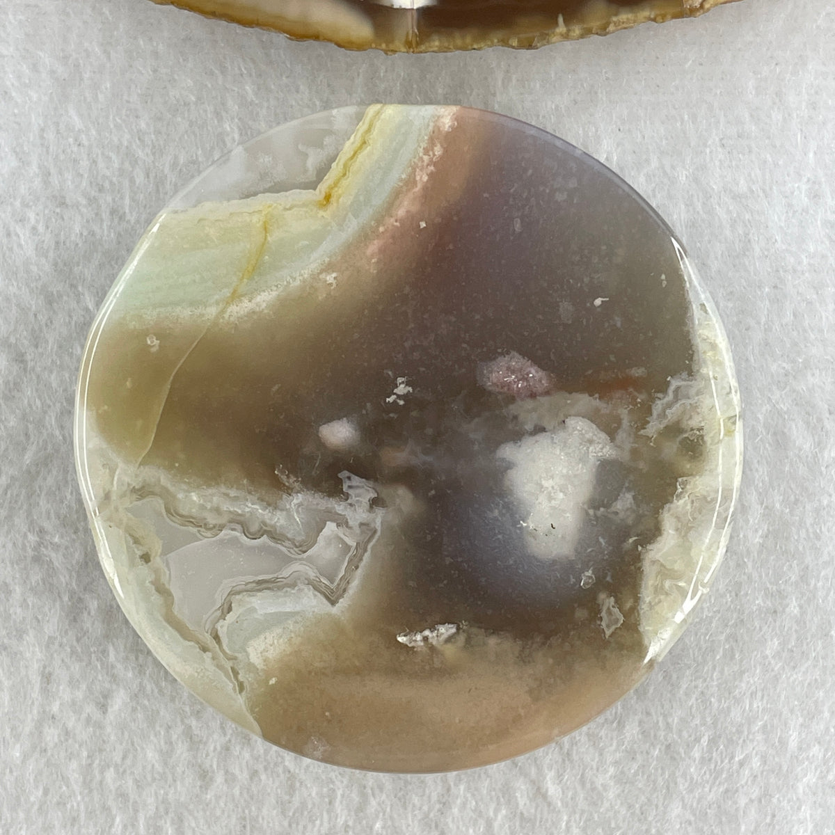 Natural Pink with Blue Flower Agate Bangle Set 114.67g Inner Diameter 55.5mm 10.6 by 11.0mm (Close to Perfect) - Huangs Jadeite and Jewelry Pte Ltd