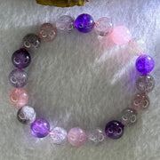 Natural Super 7 Beads Bracelet 30.16g 17.5cm 10.4mm 20 Beads - Huangs Jadeite and Jewelry Pte Ltd