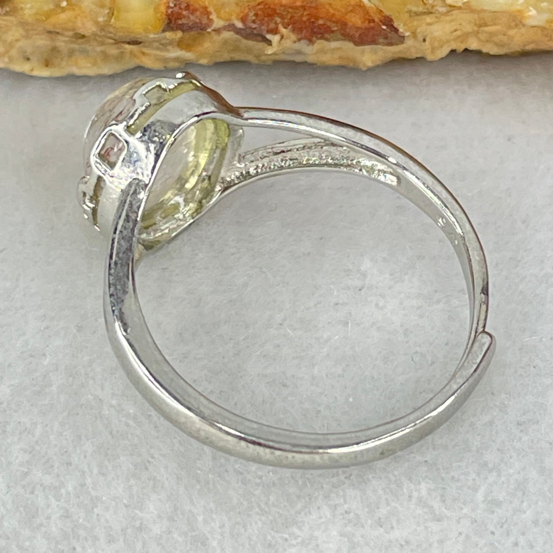 Above Average Grade Natural Super 7 Crystal in S925 Sliver Ring (Adjustable Size) 1.98g 9.4 by 7.1 by 4.5mm - Huangs Jadeite and Jewelry Pte Ltd