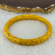 Natural Yellow Cinnabar Bangle 20.30g Internal Diameter 57.7mm  9.9 by 6.3mm - Huangs Jadeite and Jewelry Pte Ltd