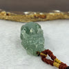 Type A Semi Blueish Green Jadeite Pixiu Charm/Pendent A货蓝水翡翠牌 25.54g 36.8 by 19.9 by 17.2mm - Huangs Jadeite and Jewelry Pte Ltd