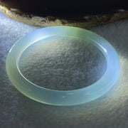 Natural Light Green Agate Bangle 27.77g Internal Diameter57.8mm 8.0 by 8.0mm (Perfect) - Huangs Jadeite and Jewelry Pte Ltd