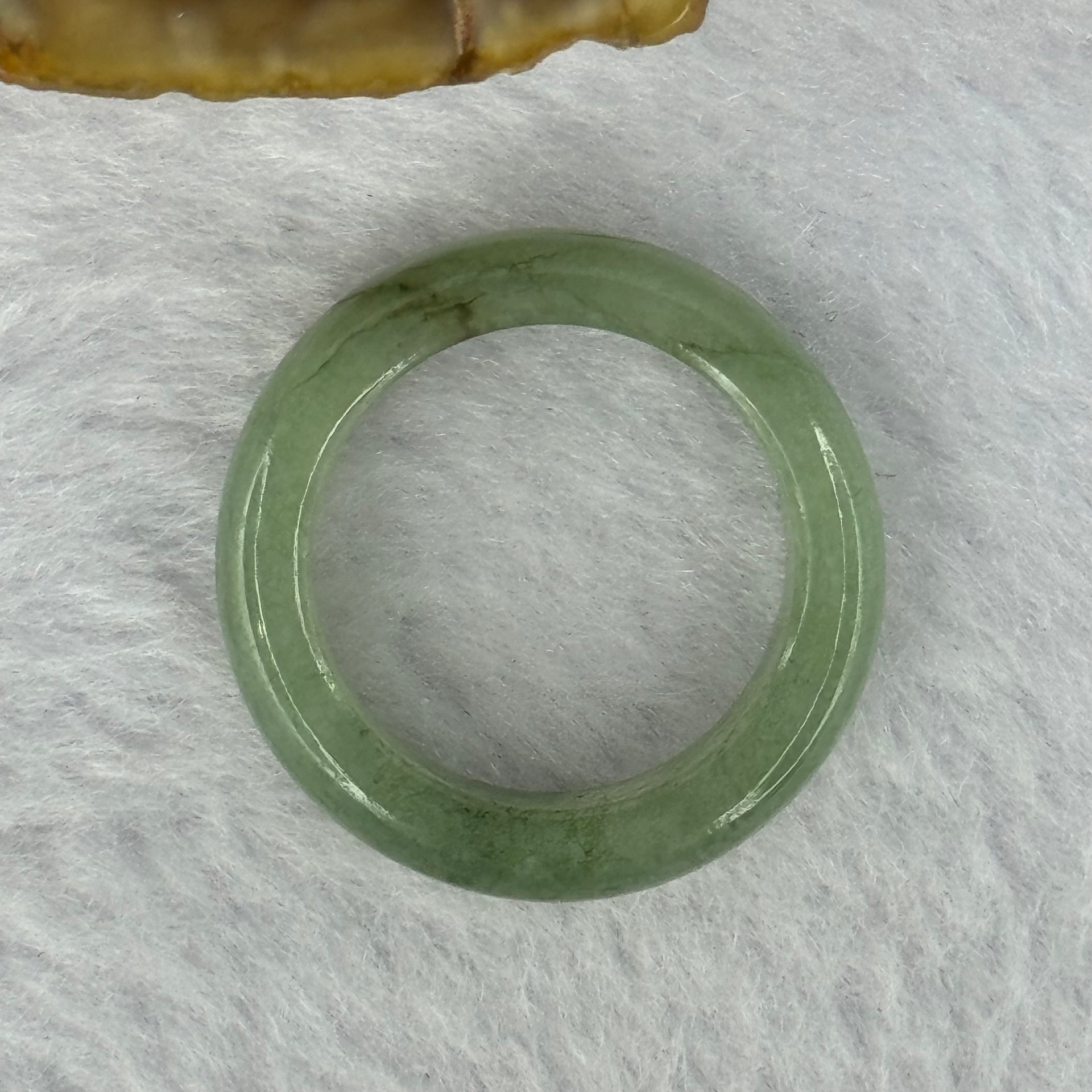 Type A Green with Brown Jadeite Ring 3.91g 5.8 by 3.6mm US7.25 HK15.75 (Slight External Line) - Huangs Jadeite and Jewelry Pte Ltd