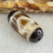 Natural Powerful Tibetan Old Oily Agate Double Bodhi Tree Bead Heavenly Master (Tian Zhu) 2.79g 20.0 by 9.4mm - Huangs Jadeite and Jewelry Pte Ltd