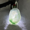 Type A Light Green and Blueish Green Piao Hua Jadeite Celestial Benefactor Pendant 15.33g 40.7 by 29.3 by 5.9mm - Huangs Jadeite and Jewelry Pte Ltd
