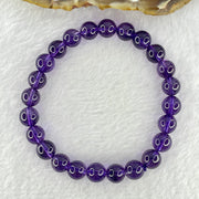 Very Good Grade Natural Amethyst Bracelet 18.03g 16cm 8.3mm 24 Beads - Huangs Jadeite and Jewelry Pte Ltd