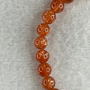 Very Good Natural Golden Sun Stone Beads Bracelet 11.60g 16cm 6.8mm 29 Beads - Huangs Jadeite and Jewelry Pte Ltd