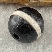 Natural Powerful Tibetan Old Oily Agate 1 Lines Dzi Bead Heavenly Master (Tian Zhu) 1.42g 10.0 by 10.4mm - Huangs Jadeite and Jewelry Pte Ltd