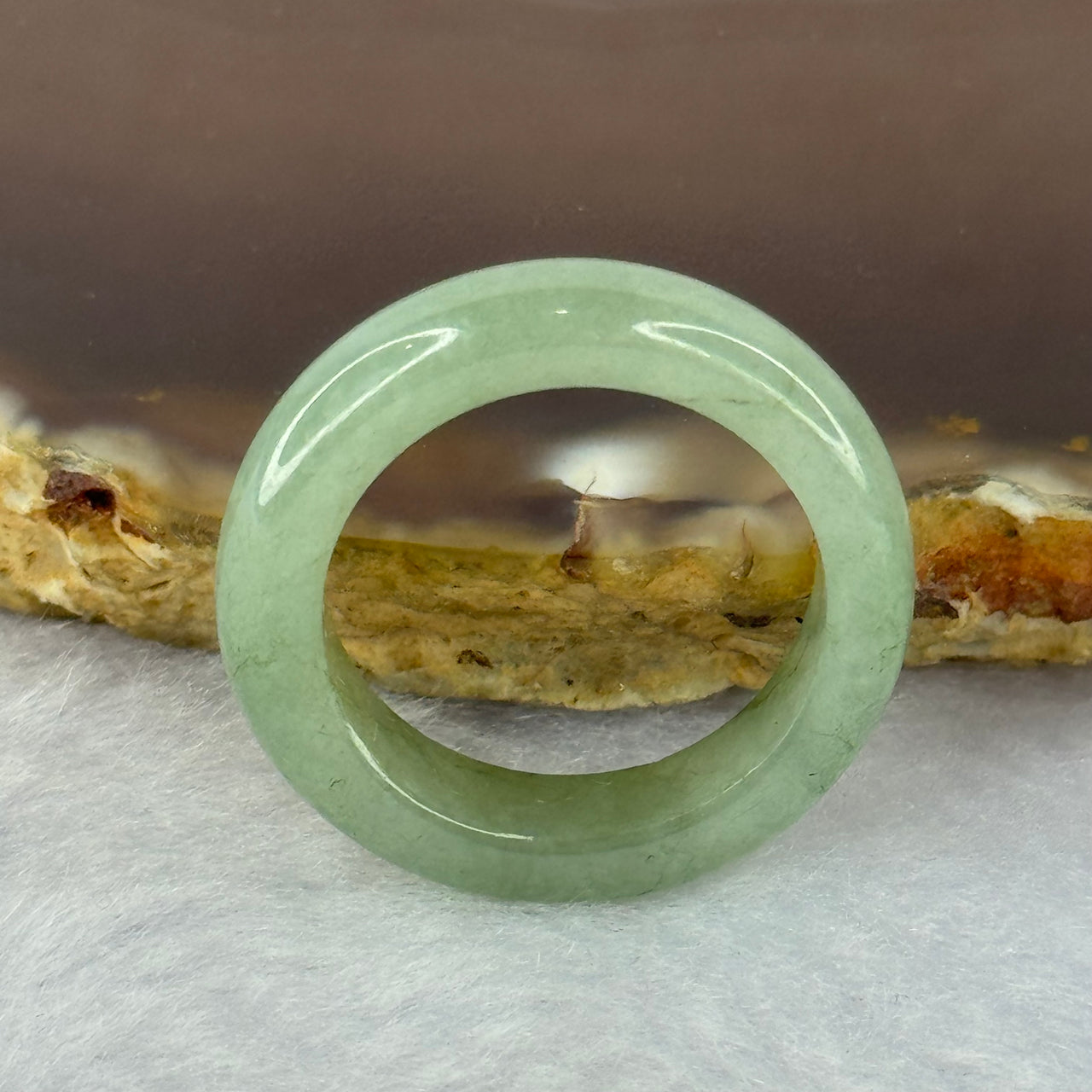 Type A Green Jadeite Ring 3.49g 5.5 by 3.8mm US7.25 HK15.5 (Internal Line) - Huangs Jadeite and Jewelry Pte Ltd