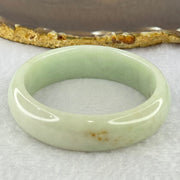 Type A Light Green with Yellow Spots Jadeite Bangle Internal Diameter 54.9mm 68.52g 16.4 by 8.7mm (Close to Perfect) - Huangs Jadeite and Jewelry Pte Ltd