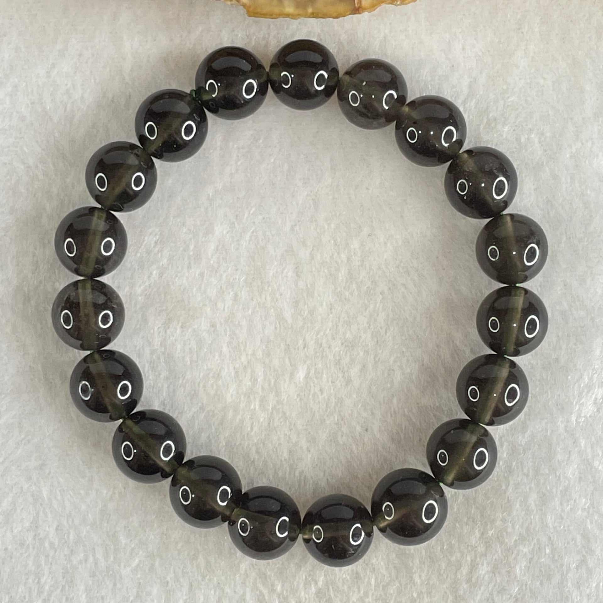 Natural Smoky Quartz Beads Bracelet 24.38g 15.5cm 10.2mm 19 Beads - Huangs Jadeite and Jewelry Pte Ltd