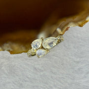 Natural Moonstone In S925 Sliver Ring in Gold Color 2.34g 8.5 by 4.8 by 3.1mm US6 HK13 - Huangs Jadeite and Jewelry Pte Ltd