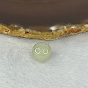 Type A Jelly Light Green with Brown Patches Jadeite Bead for Bracelet/Necklace/Earrings/Ring 4.17g 13.6mm - Huangs Jadeite and Jewelry Pte Ltd