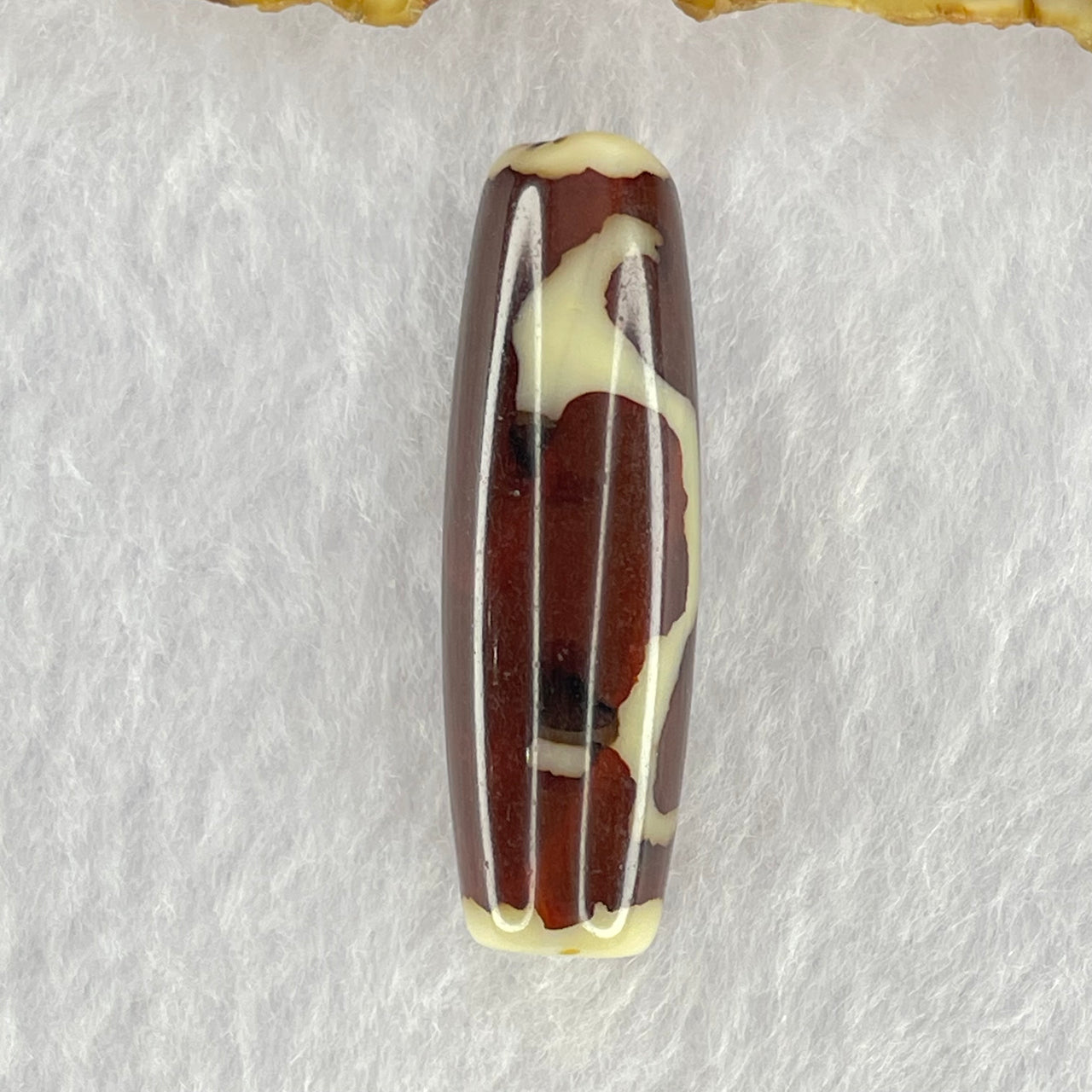 Natural Powerful Tibetan Old Oily Agate Ruyi Dzi Bead Heavenly Master (Tian Zhu) 如意天珠 8.64g 37.8 by 12.1mm - Huangs Jadeite and Jewelry Pte Ltd