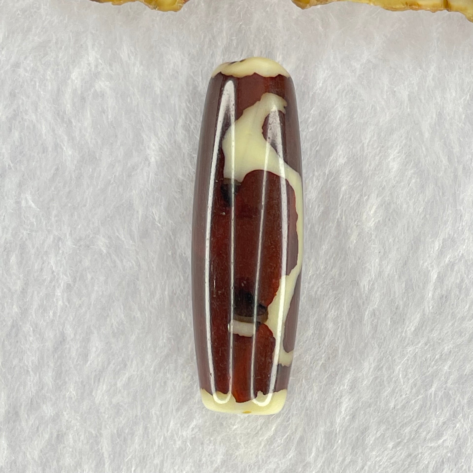 Natural Powerful Tibetan Old Oily Agate Ruyi Dzi Bead Heavenly Master (Tian Zhu) 如意天珠 8.64g 37.8 by 12.1mm - Huangs Jadeite and Jewelry Pte Ltd