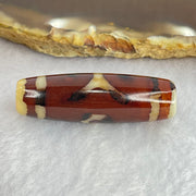 Natural Powerful Tibetan Old Oily Agate Patina Guiren Tairen Human Dzi Bead Totem Amulet Heavenly Master (Tian Zhu) 贵人天诛 8.70g 37.7 by 12.1mm - Huangs Jadeite and Jewelry Pte Ltd