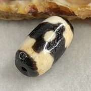 Natural Powerful Tibetan Old Oily Agate 3 Eyes Dzi Bead Heavenly Master (Tian Zhu) 三眼天诛 3.17g 18.5 by 10.3mm - Huangs Jadeite and Jewelry Pte Ltd