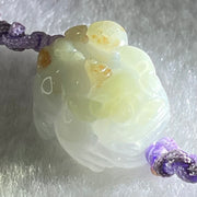 Type A Lavender with Reddish Brown Spots Jadeite Male Pixiu String Bracelet 6.38g 15cm 17.7 by 14.4 by 10.6mm - Huangs Jadeite and Jewelry Pte Ltd