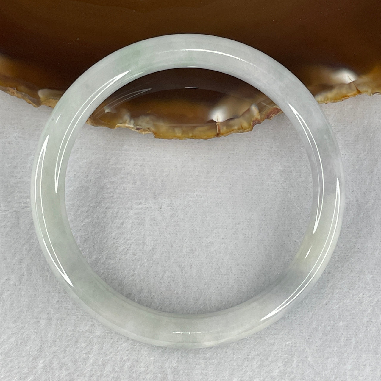 Certified Natural Type A Light Lavender with Light Green Jadeite Bangle 32.323g Internal Diameter 57.9mm 7.6 by 7.8mm (Internal Line)